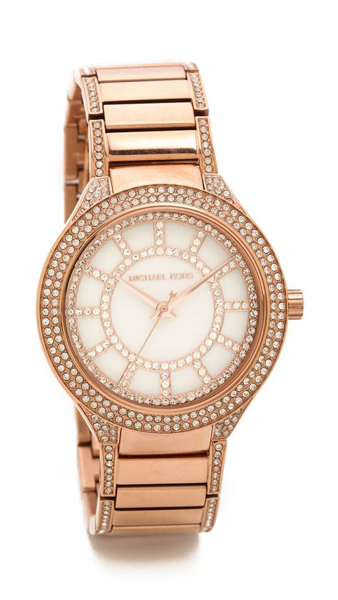 kerry pave rose gold michael kors watch|Michael Kors Kerry Pavé Watch .